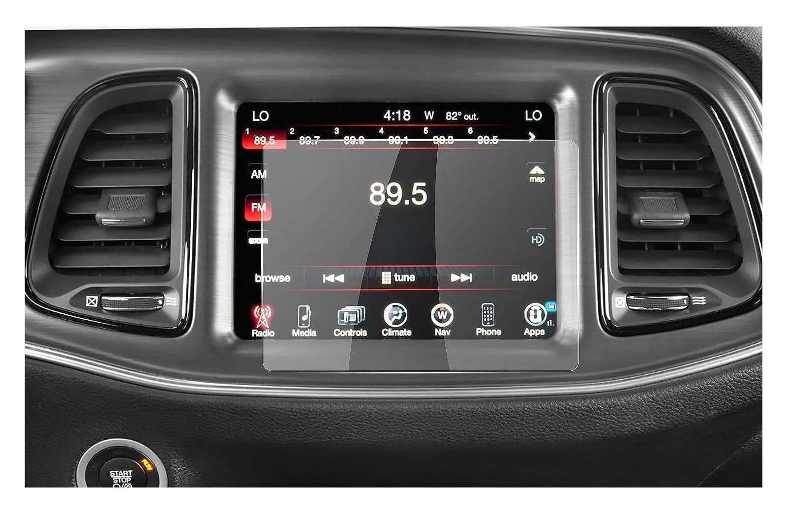 GPS Schutzfolie Für Dodge Für Challenger 2015-2019 2020 2021 2022 2023 8,4 Zoll Auto LCD GPS Navigation Gehärtetem Glas Bildschirm Film Schutz Navigation Schutzfolie von AVFORA