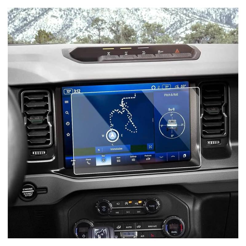 GPS Schutzfolie Für Ford Für Bronco 2021-2023 12 Zoll Auto GPS Navigation Gehärtetes Glas Bildschirm Film Schutz Navigation Schutzfolie von AVFORA