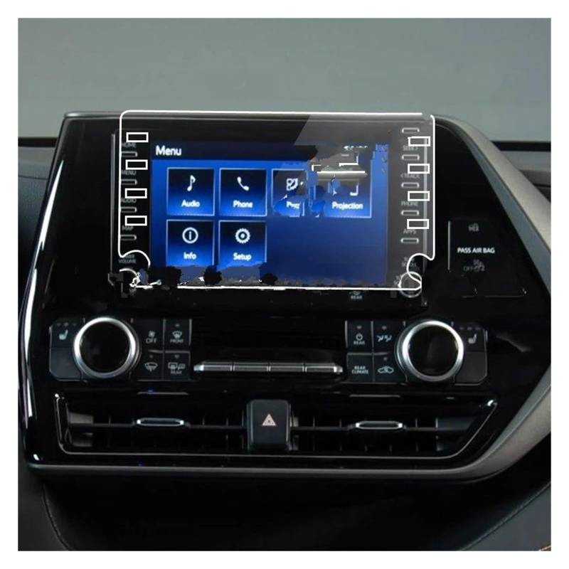 GPS Schutzfolie Für Toyota Für Highlander 2020 2021 8 Zoll Auto Radio GPS Navigation Control Display ScreenTempered Glas Screen Protector Navigation Schutzfolie von AVFORA