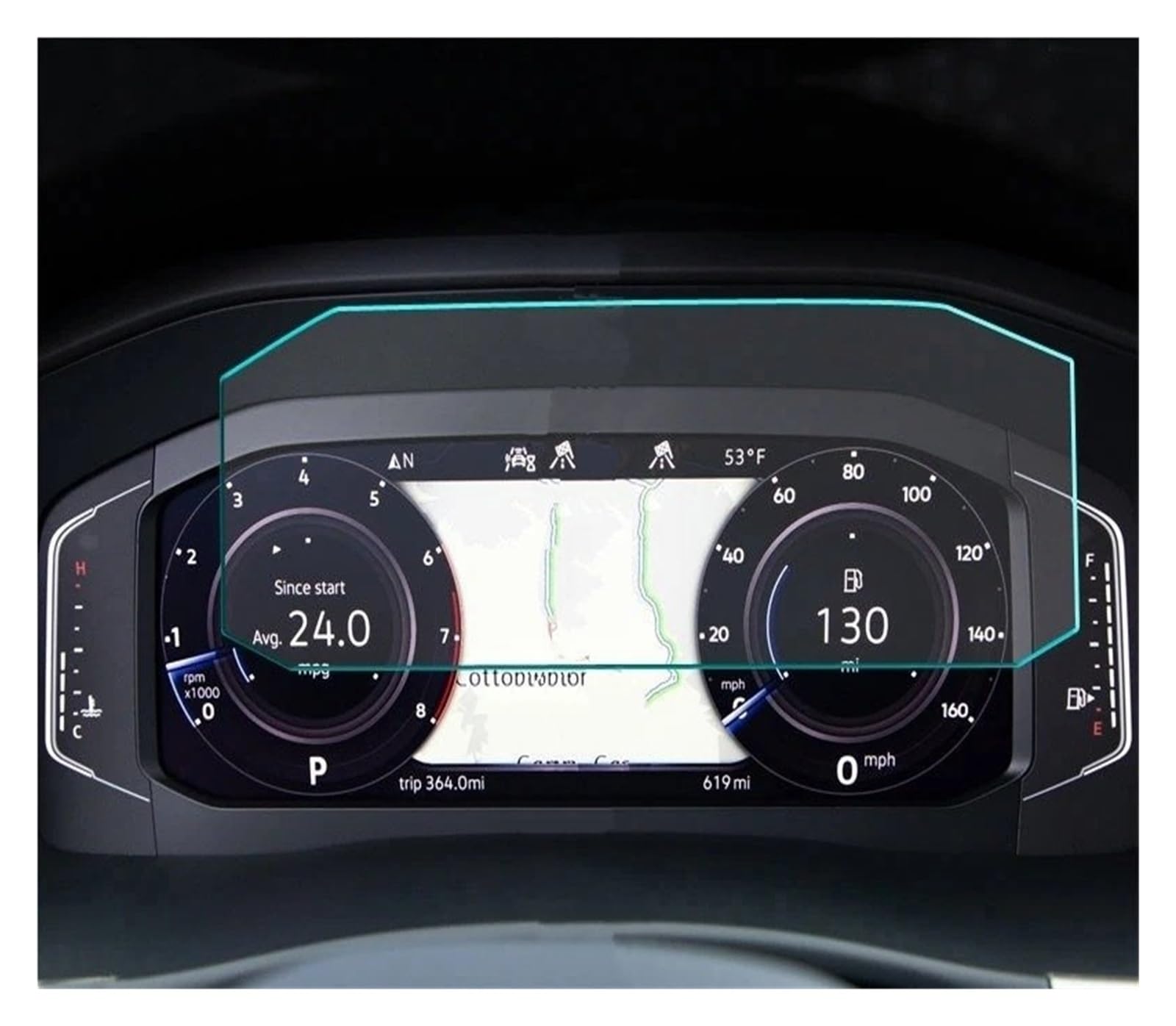 GPS Schutzfolie Für VW Für Passat 2018 2019 2020 Auto Navigation Gehärtetes Glas LCD Screen Schutz Film Aufkleber Dashboard Schutz Zubehör Navigation Schutzfolie(Instrument Glass) von AVFORA