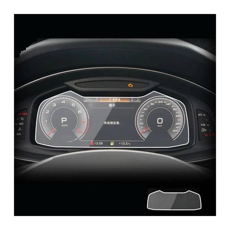 GPS Schutzfolie Gehärtetem Glas Film Für A6 Für A7 2019 2020 Auto GPS Navigation Screen Protector Auto Innen Bildschirm Schützen Zubehör Navigation Schutzfolie(Instrument) von AVFORA