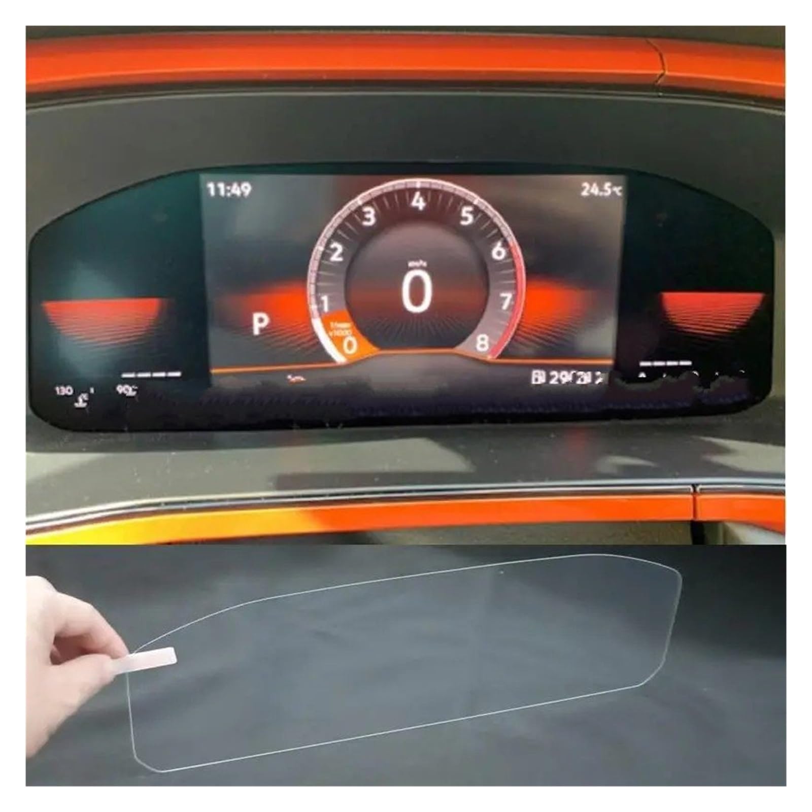 GPS Schutzfolie Gehärtetem Glas Screen Protector Dashboard Bildschirm InstrumentAnti Scratch Film Armaturenbrett Glas Für VW Für Polo 2023 Navigation Schutzfolie von AVFORA