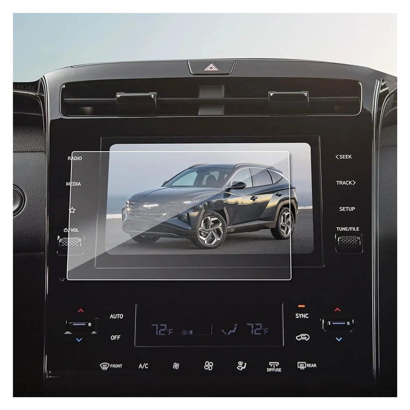 GPS Schutzfolie Gehärtetem Glas Screen Protector Film 8 Zoll Für Hyundai Für Tucson NX4 2022 2023 GPS LCD Touch Navigation Display Zubehör Navigation Schutzfolie von AVFORA