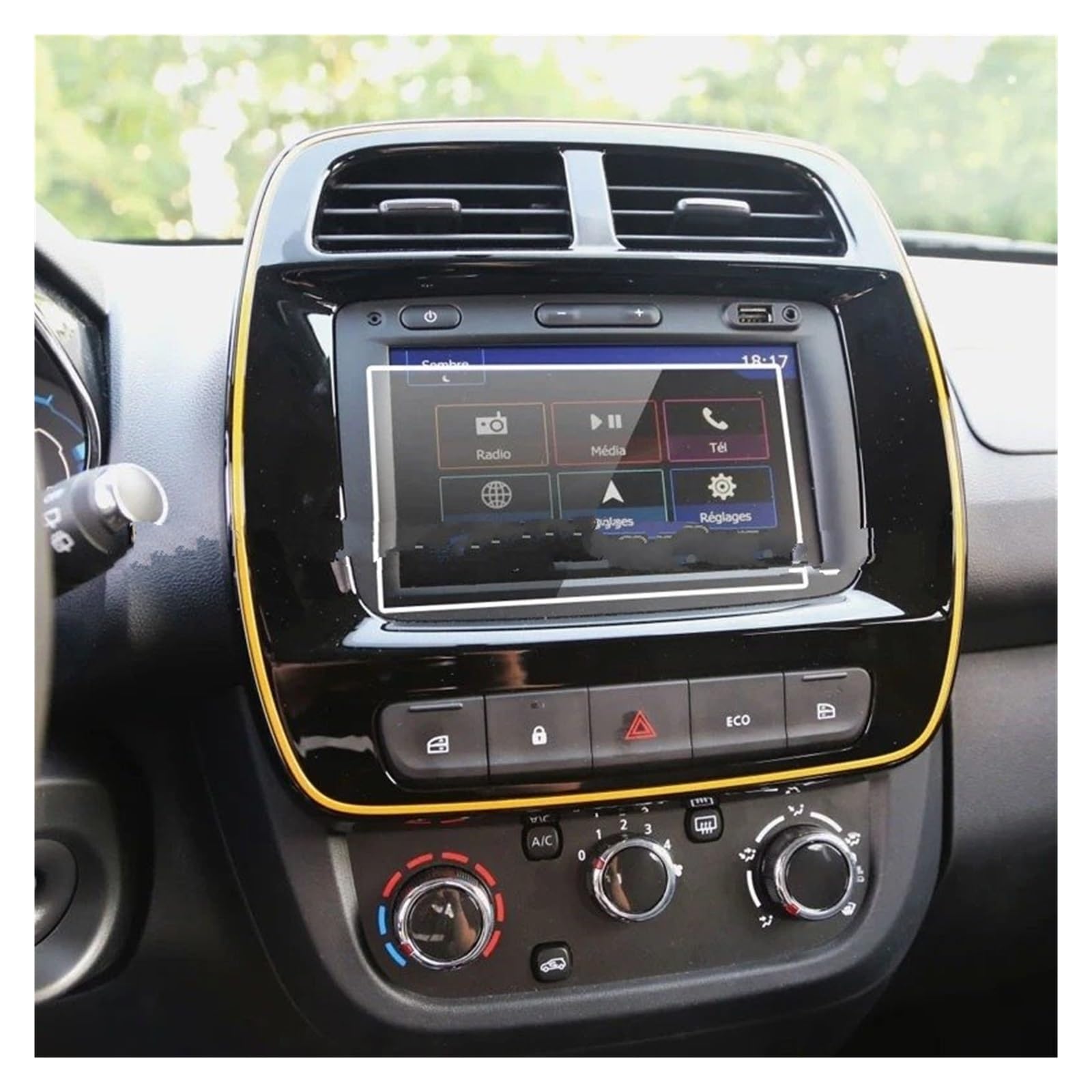 GPS Schutzfolie Gehärtetem Glas Screen Protector Film Für Dacia Für Frühling Für Elektrische 2022 2023 Auto Radio Navigation Touchscreen Anti-Scratch Film Navigation Schutzfolie von AVFORA