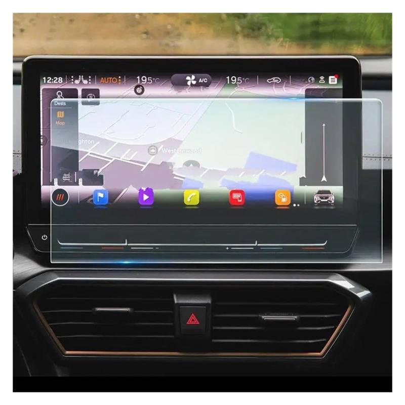 GPS Schutzfolie PET Screen Protector Film Für Cupra Für Formentor 2021 12 Zoll Auto GPS Navigation Touch Display Auto Innen Zubehör Navigation Schutzfolie von AVFORA