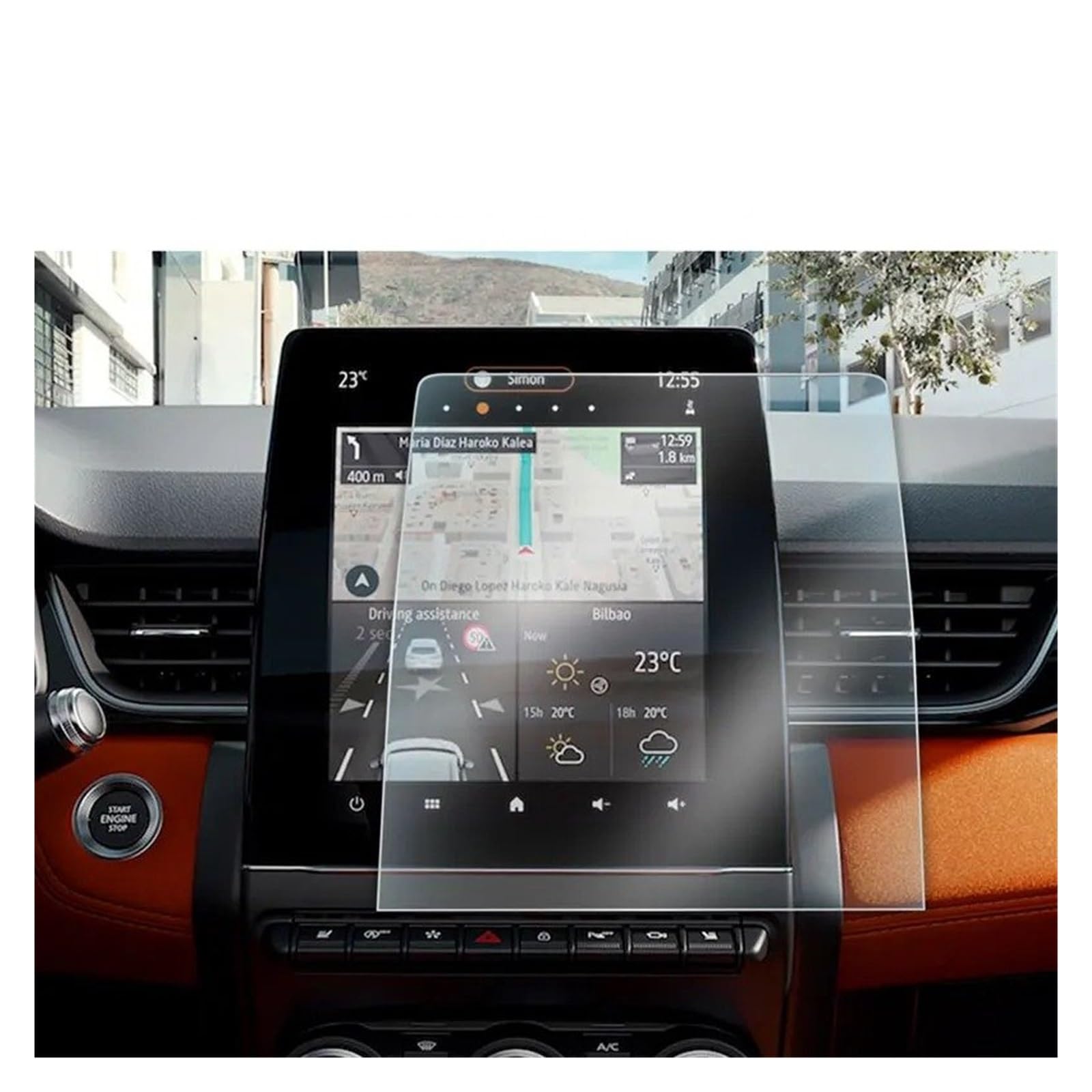 GPS Schutzfolie PET Screen Protector Für Arkana RS Für Linie 2022 9,3 Zoll Auto Navigation Screen Protector Auto Innen Zubehör Navigation Schutzfolie von AVFORA