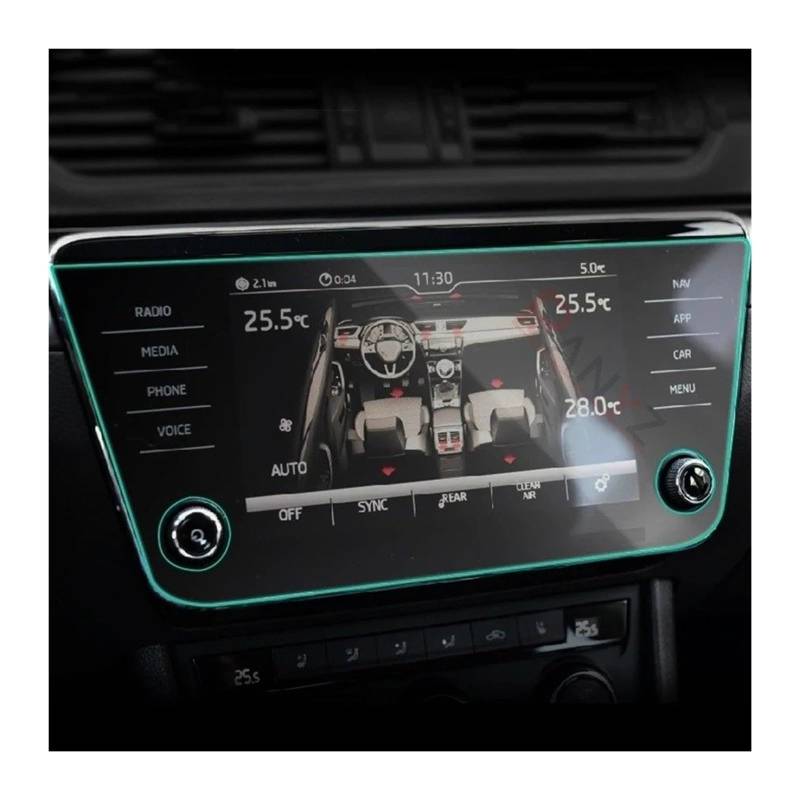 GPS Schutzfolie TPU Auto GPS Navigation Schutz Film LCD Screen Protector Anti-Scratch Innen Auto Zubehör Für Skoda Für Superb 2018-2023 Navigation Schutzfolie(9.2 Inch) von AVFORA