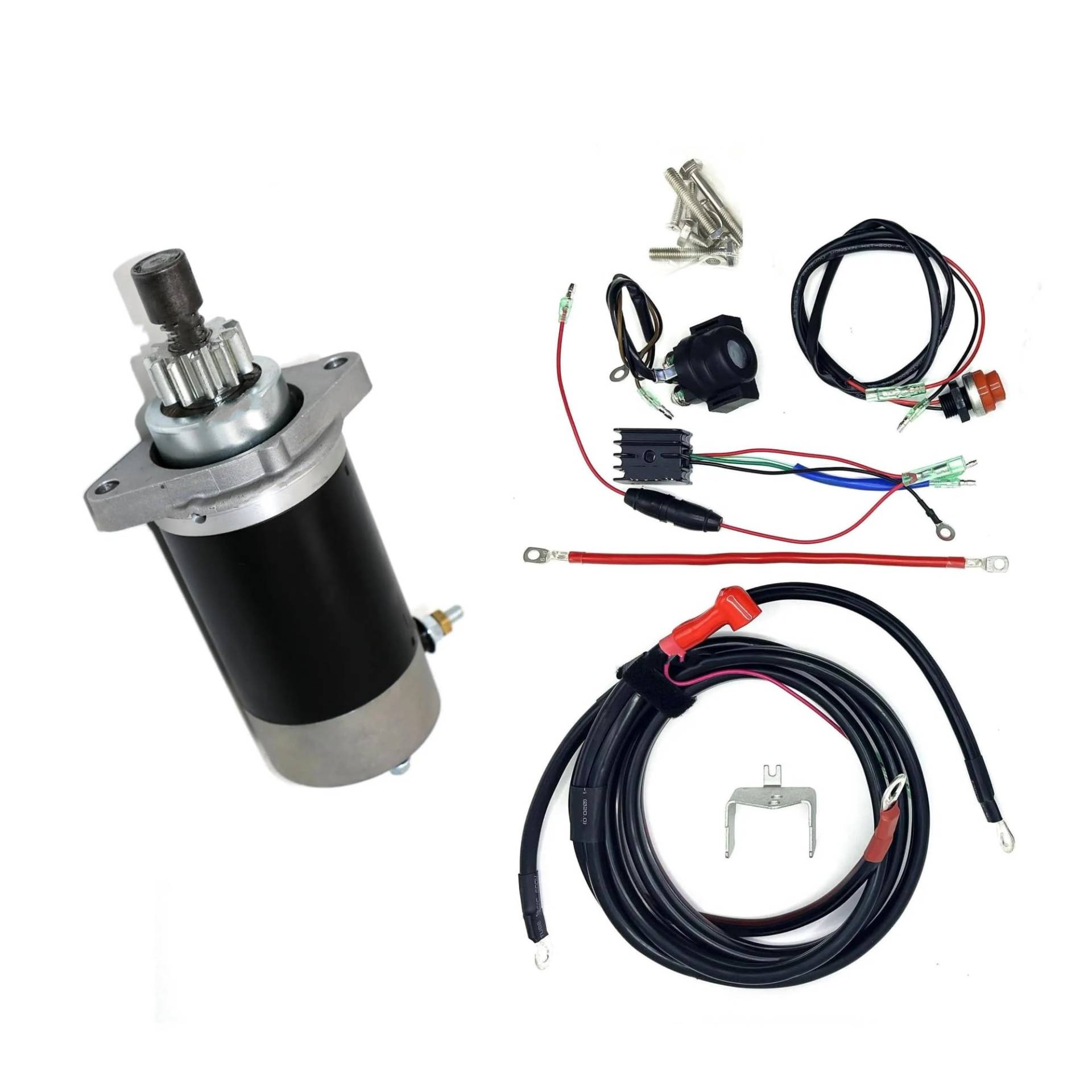 Motor Starten Für Außenbordmotor 4-Takt 9,9 PS F9.9 JMH 6AUK Mit Starter Gleichrichter Relais Batterie Kabel Starten Bottum Elektrische Starten Kit Starter Motor von AVFORA