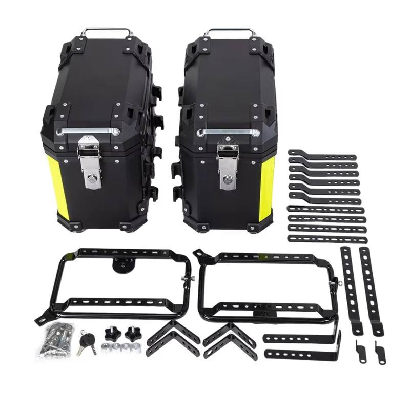 Motorrad Hinten Gepäck Rack 28L Side Box Universal Für Hinten Top Box Seite Gepäck Fall Satteltasche Lagerung Stamm Key Lock Motorrad Ausrüstungen Motorrad Hinten Rack von AVFORA