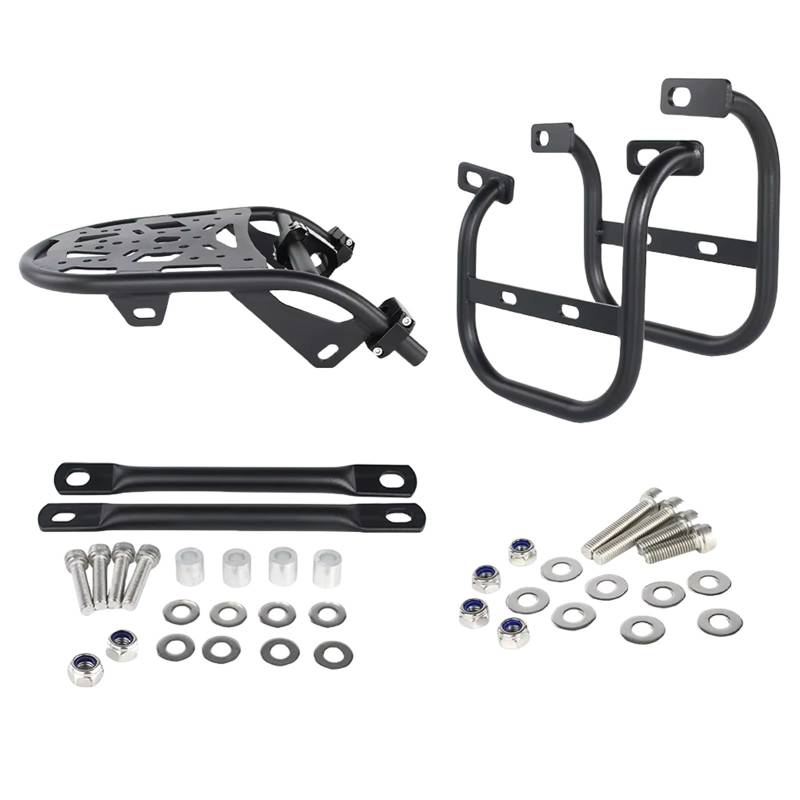 Motorrad Hinten Gepäck Rack Für Ruckus 50 Für Zoomer 2003-2024 Motorrad Hinten Gepäck Rack Stamm Top Fall Seite Packtaschen Halterung Satteltasche Unterstützung Racks Motorrad Hinten Rack von AVFORA