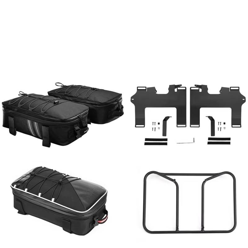 Motorrad Hinten Gepäck Rack Gepäckschienen Für Vario Case Für R1200 1250 GS R1200GS R1250GS LC ADV Adventure Gepäckträger Vario Cases 2004–2018 Motorrad Hinten Rack(F) von AVFORA