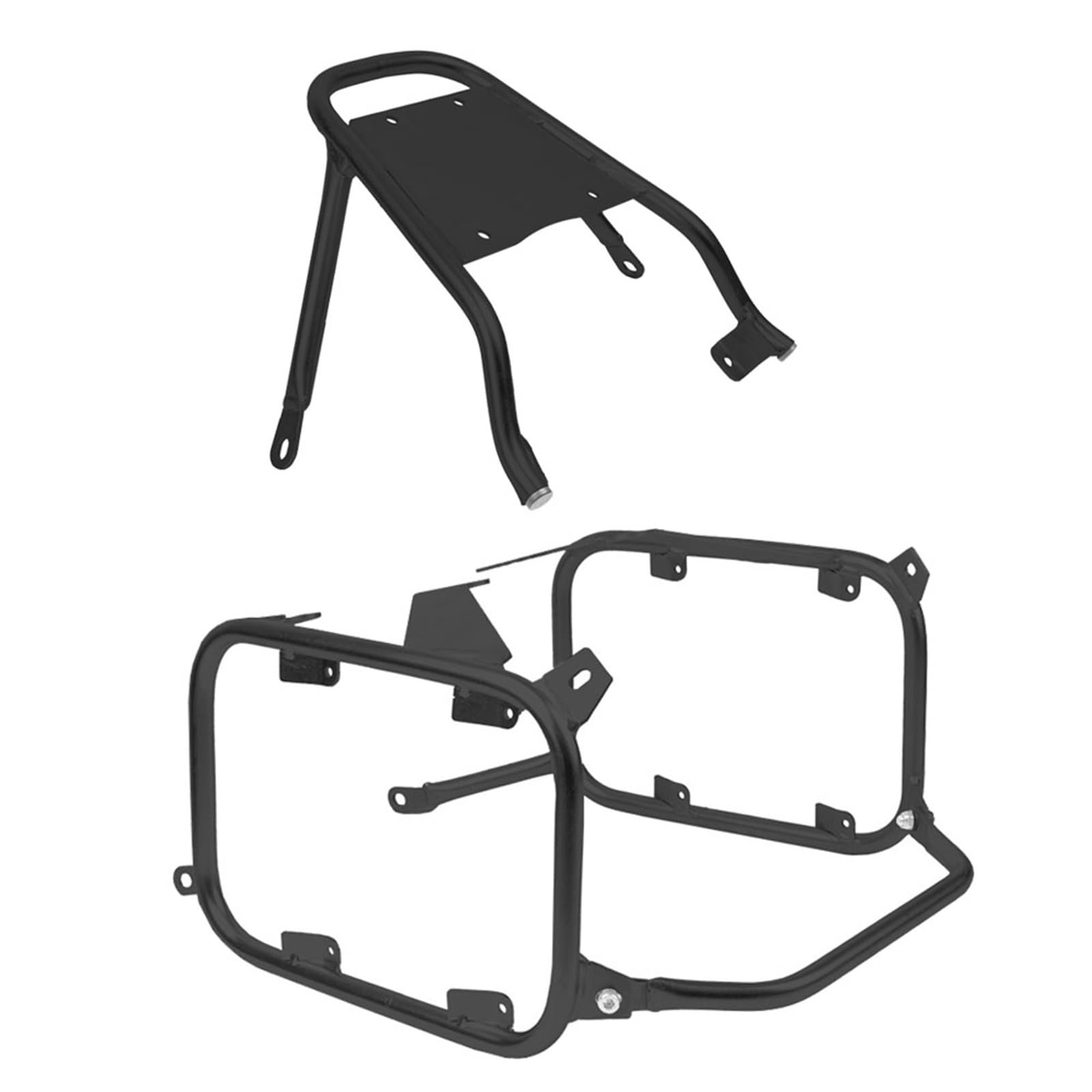 Motorrad Hinten Gepäck Rack Motorrad Packtaschen Rack Edelstahl Satteltasche Halterung Für NC750X Für NC750S Für NC750 X/S Für NC 750 XS 2021 2022 2023 2024 Motorrad Hinten Rack(Black 1 Set) von AVFORA