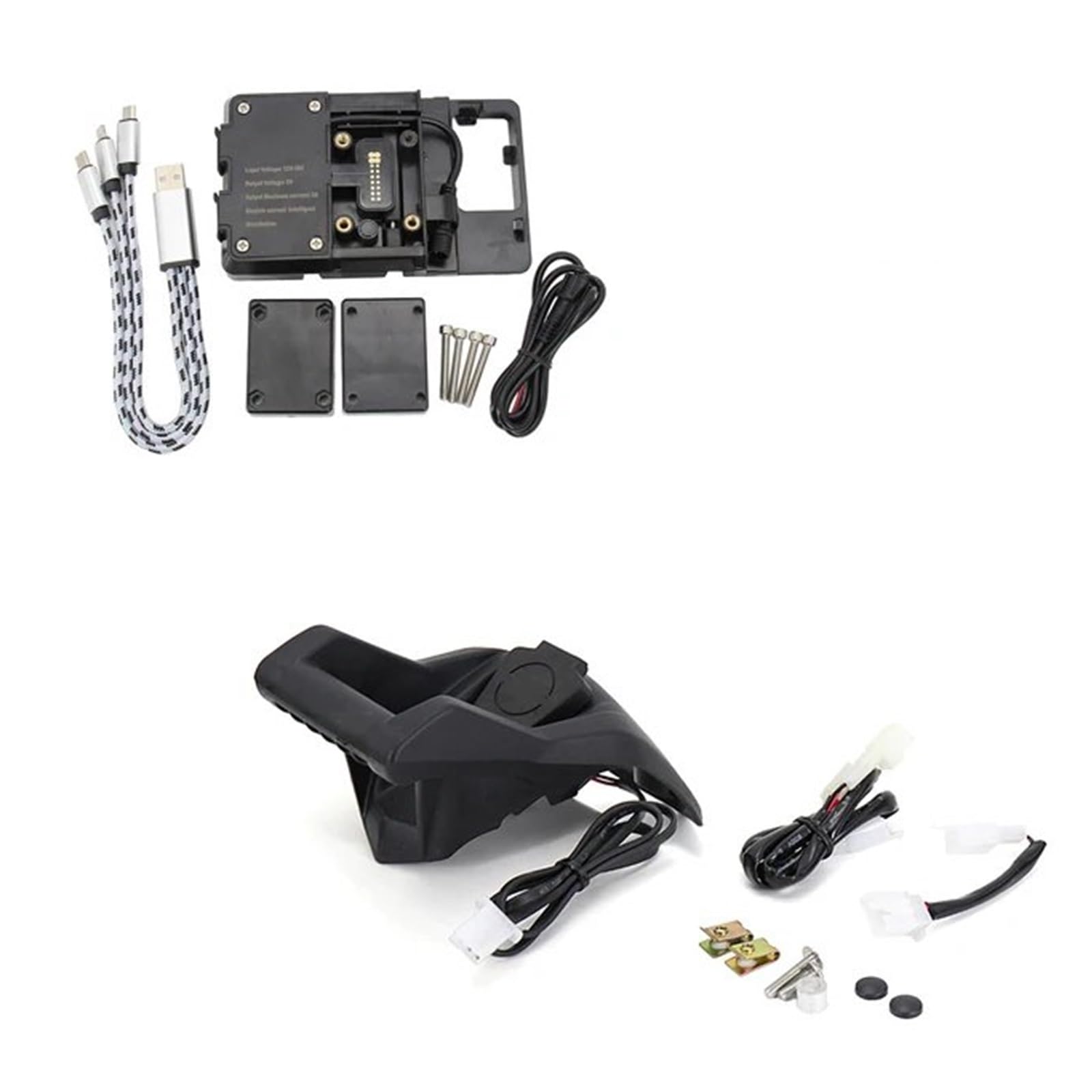 Motorrad Telefonhalter FÜR TMAX FÜR T-MAX 560 530 SX DX 2021 Motorrad Telefon Navigation Halterung Wireless USB Lade Port Konverter Halter Handyhalterung(StyleB) von AVFORA