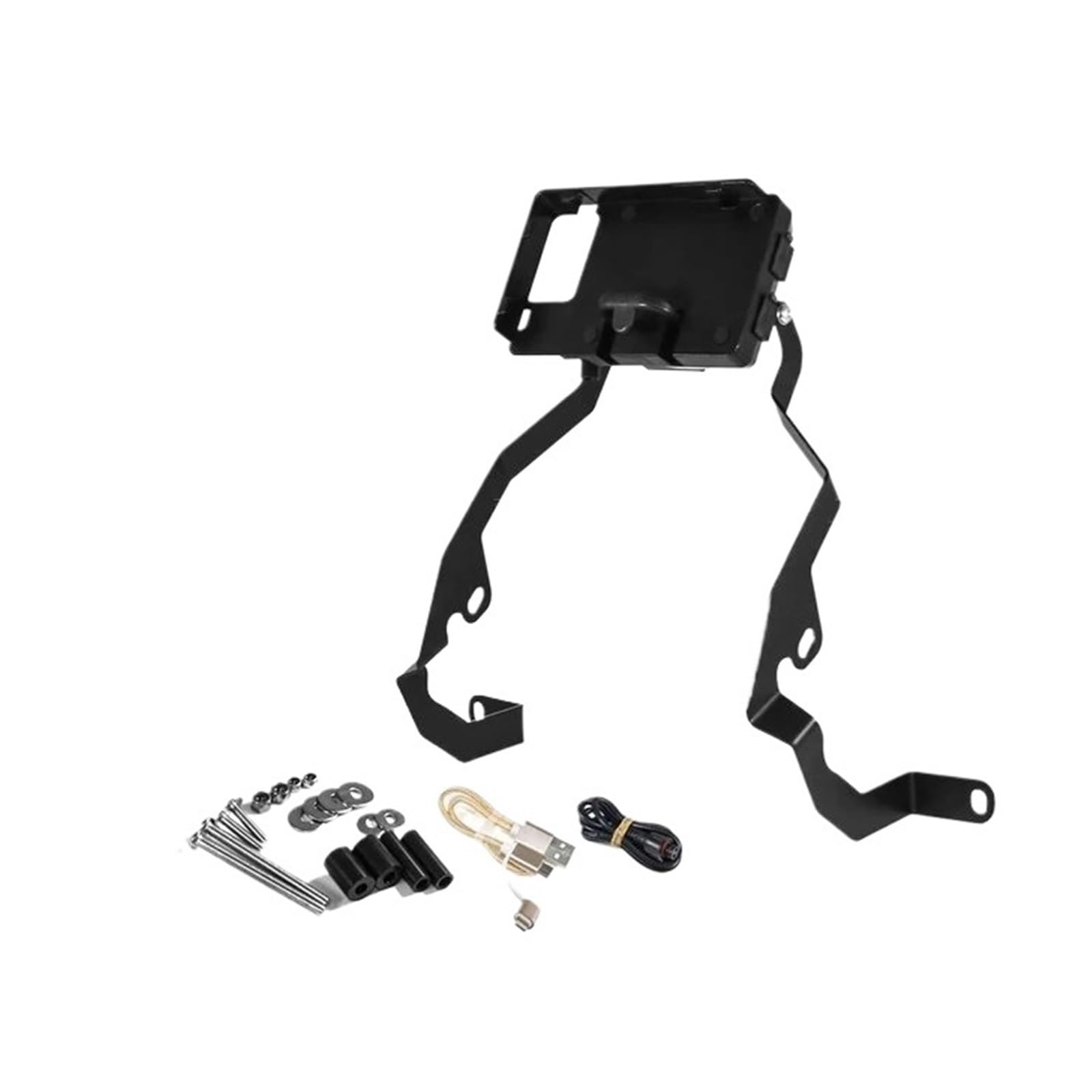 Motorrad Telefonhalter Für RA1250 Pan America 1250 S 2021 2022 2023 2024 Motorrad GPS SMART Phone Windschutzscheibe Navigation GPS Platte Halterung Anzupassen Halter Handyhalterung(USB Charging kit) von AVFORA