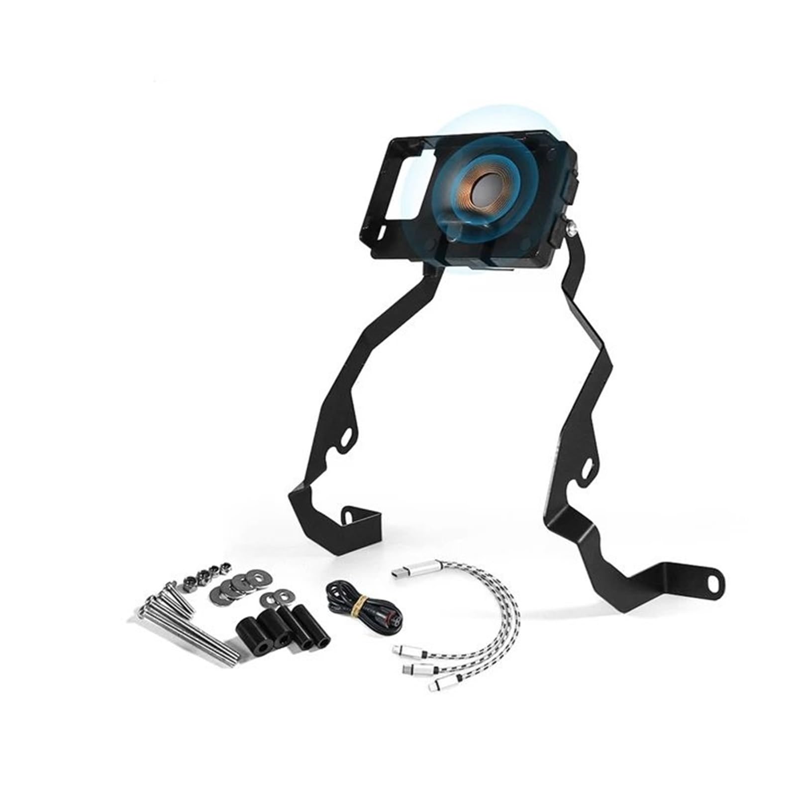 Motorrad Telefonhalter Motorrad Zubehör Ladegerät Handy Halter Navigation Halterung Für Pan America 1250 Spezielle RA1250 RA1250S 2021 2022 2023 Handyhalterung(USB Charging kit) von AVFORA