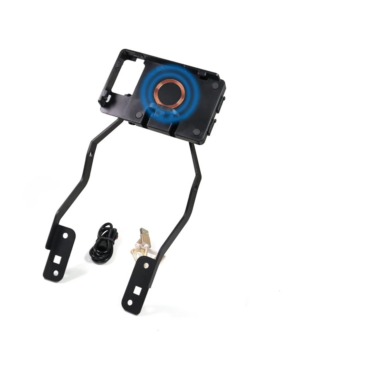 Motorrad Telefonhalter VERKLEIDUNGSHALTERUNG Motorrad-GPS-Navigationshalterungssatz Unterstützt Kabelloses Aufladen, Telefonhalter Für F900XR F 900 XR F 900 2020-2023 2024 Handyhalterung(Wireless ch von AVFORA