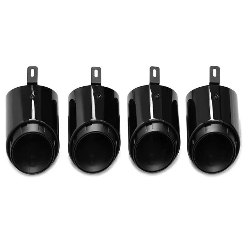 Schalldämpfer Endrohr 4 Stück 304 Edelstahl-Auspuffblende Schwarz Direktstecker Schalldämpferblende Auspuffanlage 63mm Düse Für Panamera Für 4S Endrohr Abgasrohr(Black B) von AVFORA