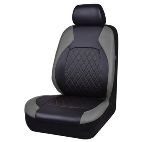 AVLIK Autositzbezüge Set für Opel Mokka A B 2012-2022, Auto Sitzauflage PU Leder Vordersitze Sitzschoner Schonbezüge Komplettset Zubehör,Grey- Driver Seat Cover 1 Piece von AVLIK