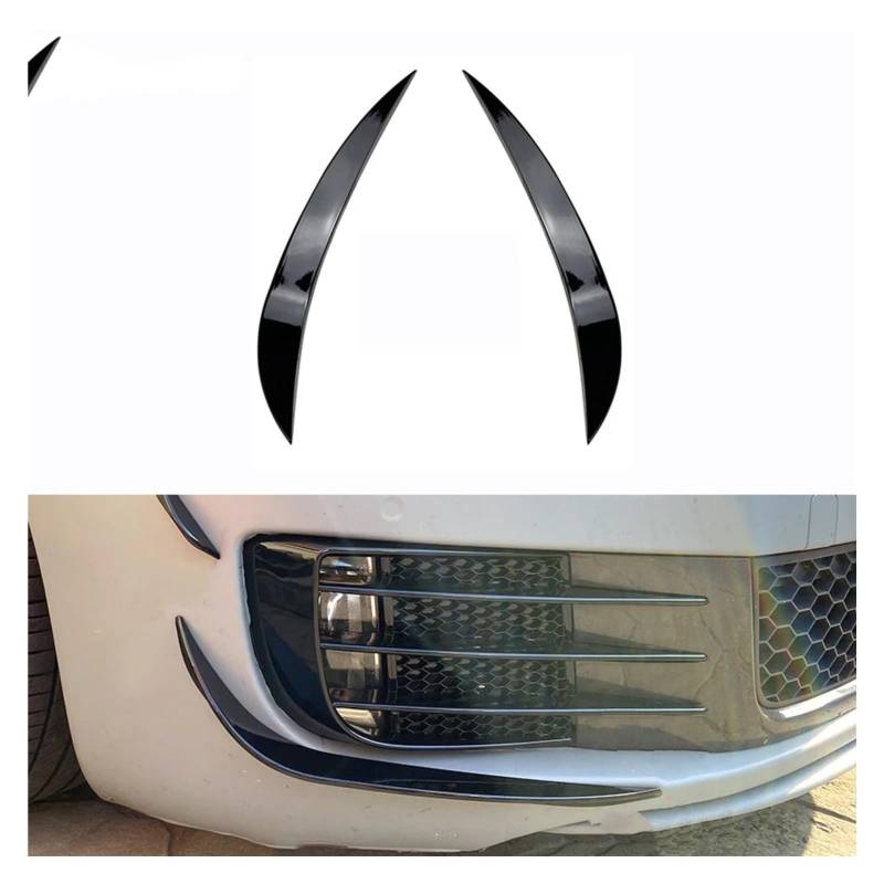 Frontstoßstange Spoiler Für VW Für Golf 6 MK6 Für GTI Für GTD 2008-2013 Seiten-Canards Air Vent Trim Auto Front Stoßstange Lip Splitter Spoiler Air Knife Surround Trim Auto Frontspoiler(Type B) von AVLIK