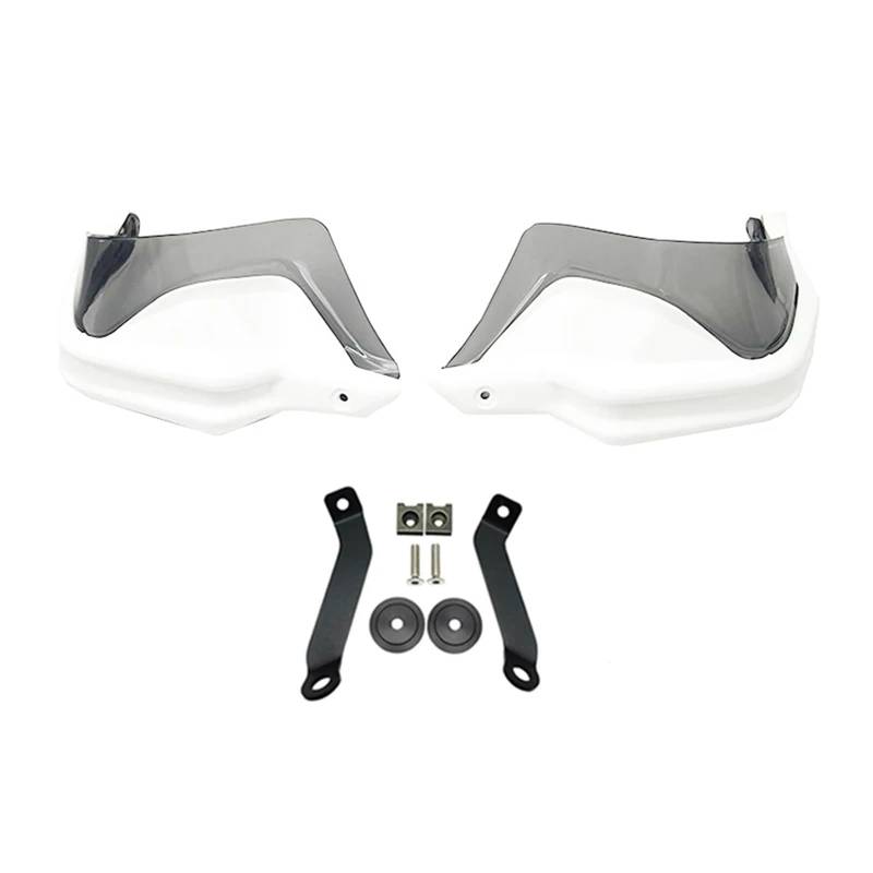 Handprotektoren Motorrad Für NC750D Für Integra750 Für Integra 750 S Motorrad Handprotektoren Schild Wachen Windschutzscheibe Hand Wind Schutz Motorrad Handschützer(White Grey Set) von AVLIK