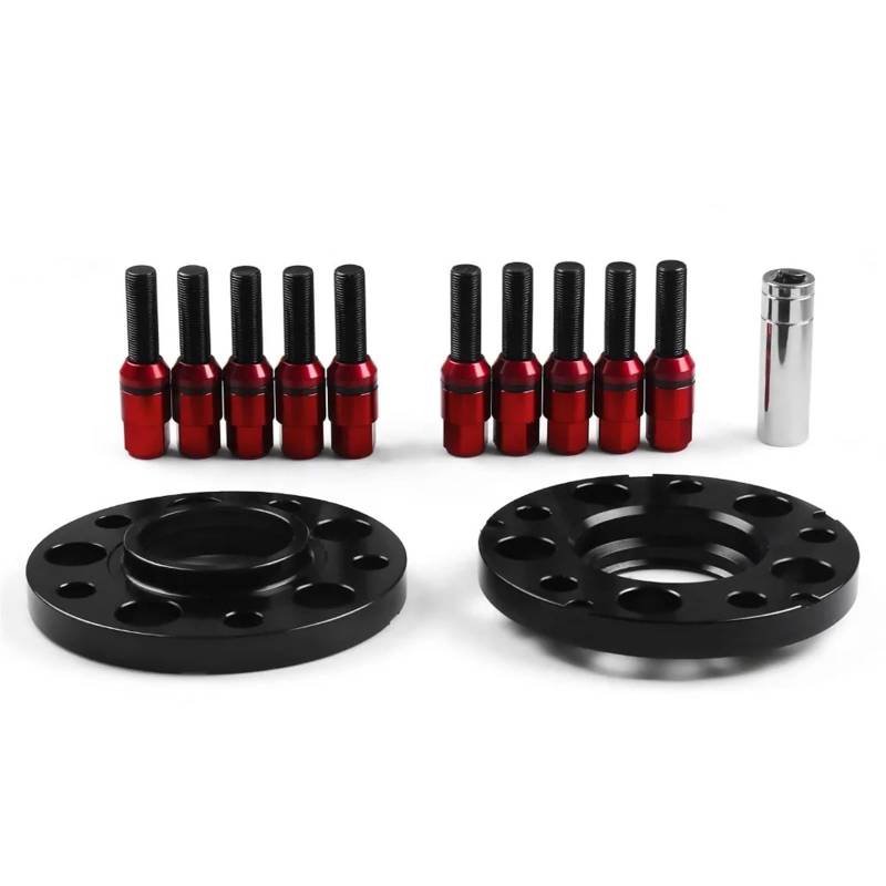 Spurverbreiterung Für F-Serie F10 F12 F13 F01 F02 F30 15 Mm 72,56 Mm 5 X 120 Mm Hubcentric Spurverbreiterungen M14 X 1,25 Kegelschrauben Spurverbreiterungen(Red bolts) von AVLIK