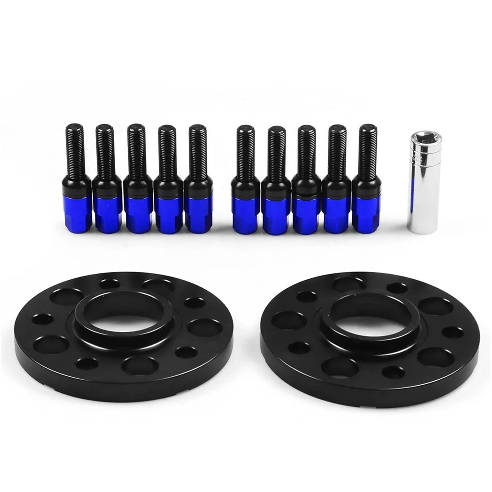 Spurverbreiterung Für Q5 SQ5 W Für Ball Für Bolzen BX102127 15mm 5x11 2mm 66,6mm Hub Centric Bore Rad Spacer M14x 1,5 Kegel Bolzen Spurverbreiterungen(Blue bolts) von AVLIK