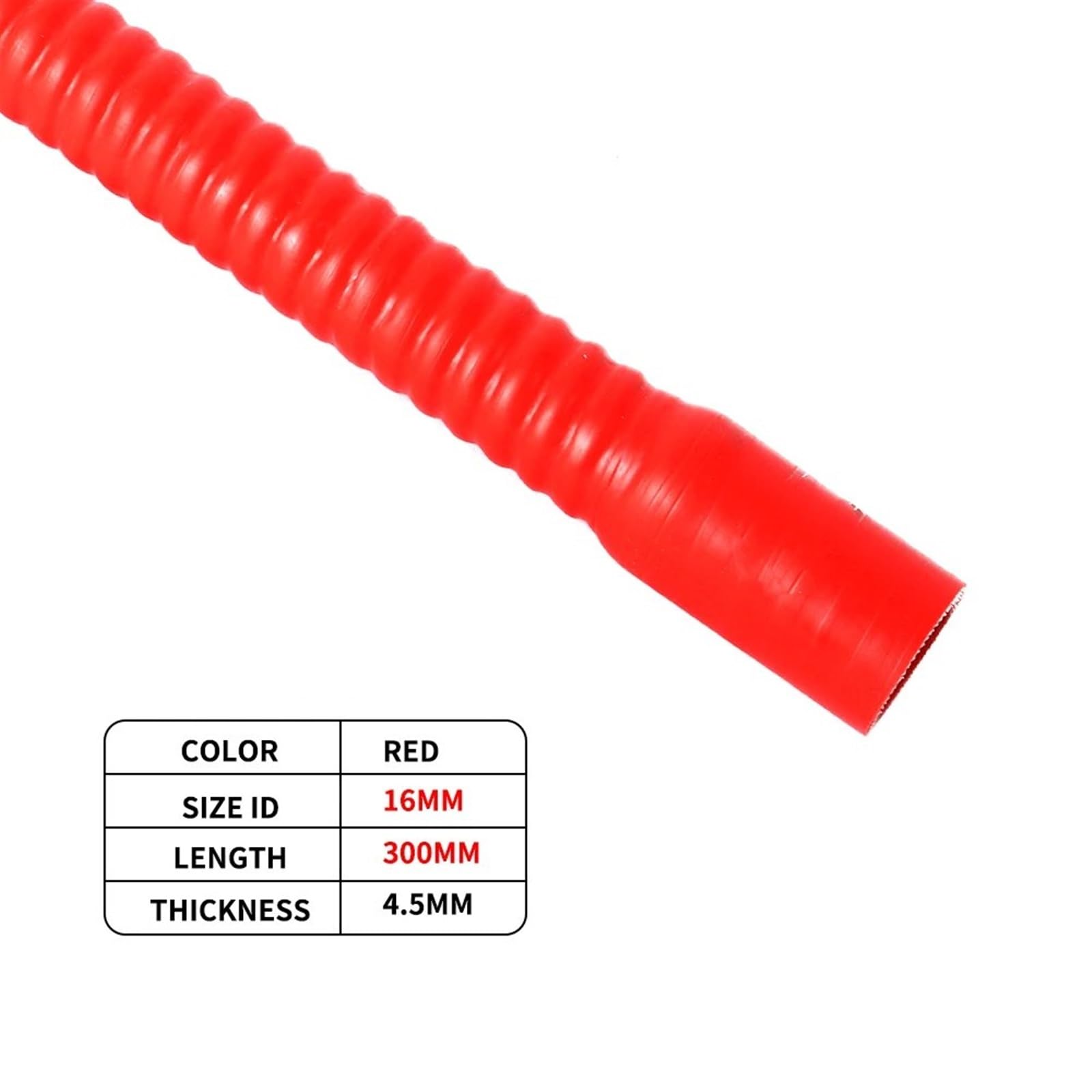 Auto-Luftansaugrohr 16 18 20 25 28 Mm Flexibler Silikonschlauch Kühlerrohr Für Lufteinlass Hochdruck-Gummi-Verbindungsrohr Länge 30 cm Auto-Luftansaugschlauch(30CM-RD-ID16mm) von AVNVNCNO