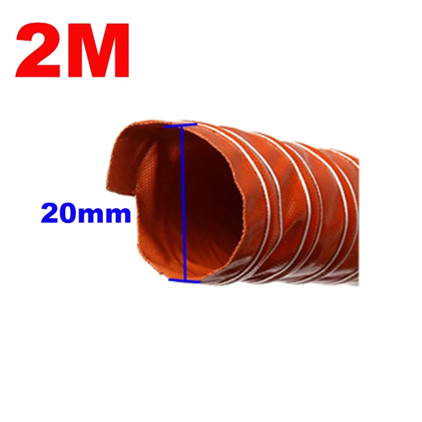 Auto-Luftansaugrohr 1M/2M 20mm Universal Auto Haube Lufteinlass Rohr Luftführung Schlauch Rohr Flexible Filter Rohr Hitze Beständig Temperatur Widerstand Auto-Luftansaugschlauch(2M) von AVNVNCNO