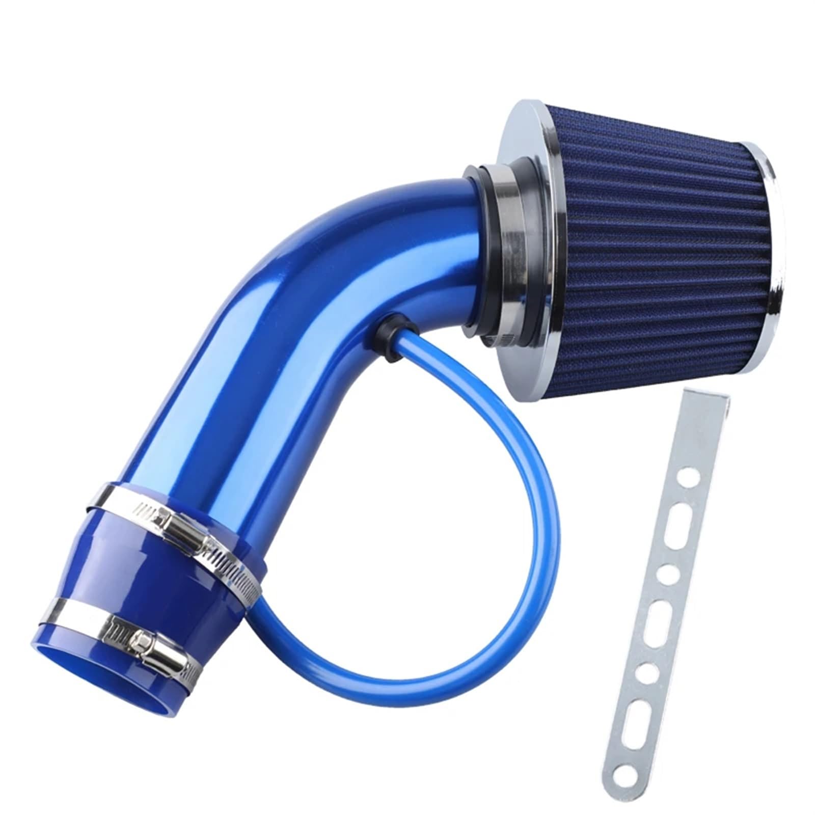 Auto-Luftansaugrohr 76mm Auto Umgerüstet Winter Pilzkopf Luftfilter Ansaugrohr Filter Flow Kaltluftfilter Aluminium Rohr Kit Auto-Luftansaugschlauch(Blau) von AVNVNCNO