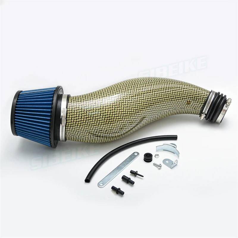 Auto-Luftansaugrohr Für Civic 1992 1993 1994 1995 1996 1997 1998 1999 2000 EG Carbon Fiber Air Intake Rohr Kit Auto-Luftansaugschlauch(Gelb) von AVNVNCNO