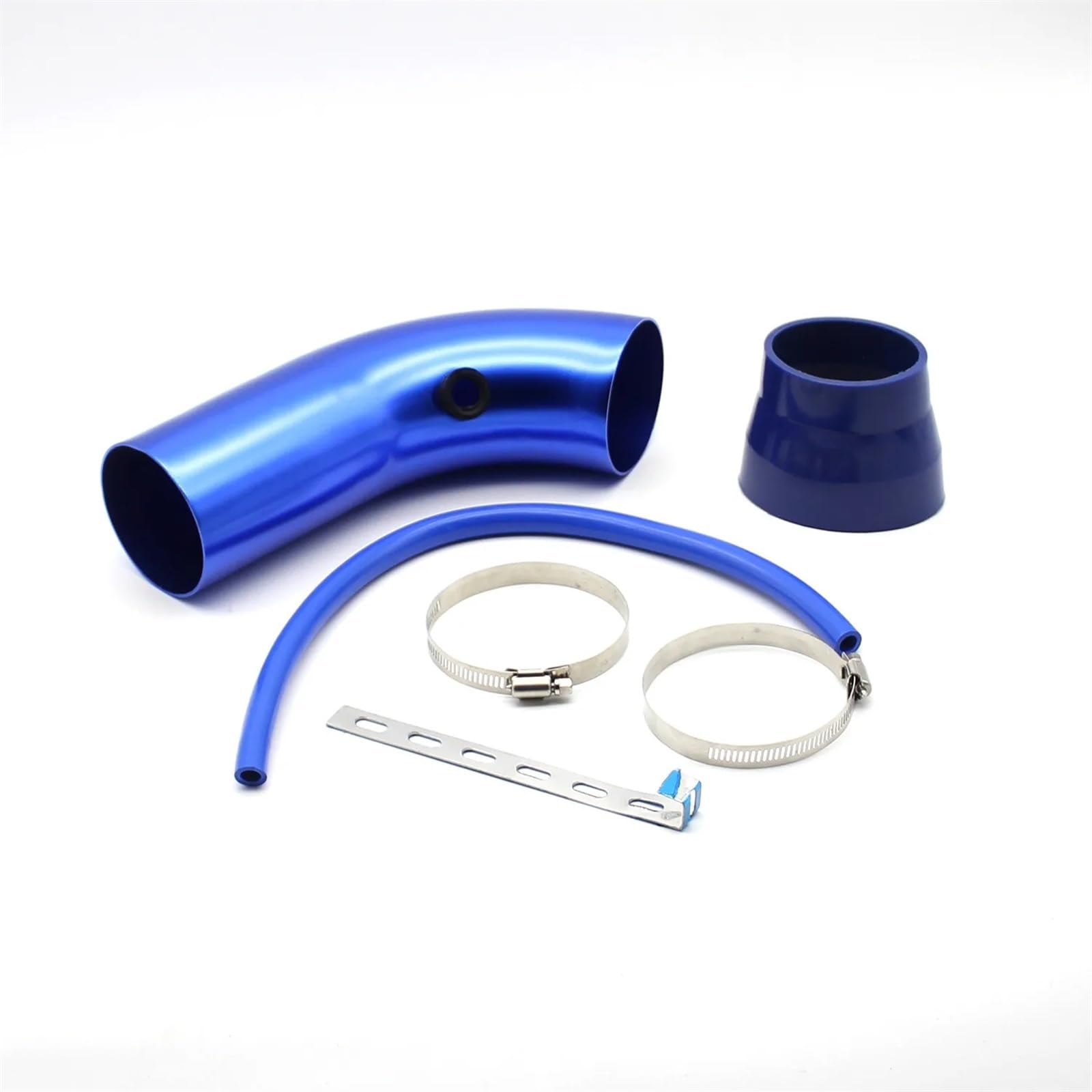 Auto-Luftansaugrohr Kaltluftansaugrohr-Kit 3 Zoll 76 Mm Universell Für Auto-Turbinen-Kompressor Motorfilterhaube Turbo Aluminium-Starterschlauchkanal Auto-Luftansaugschlauch(Blau) von AVNVNCNO