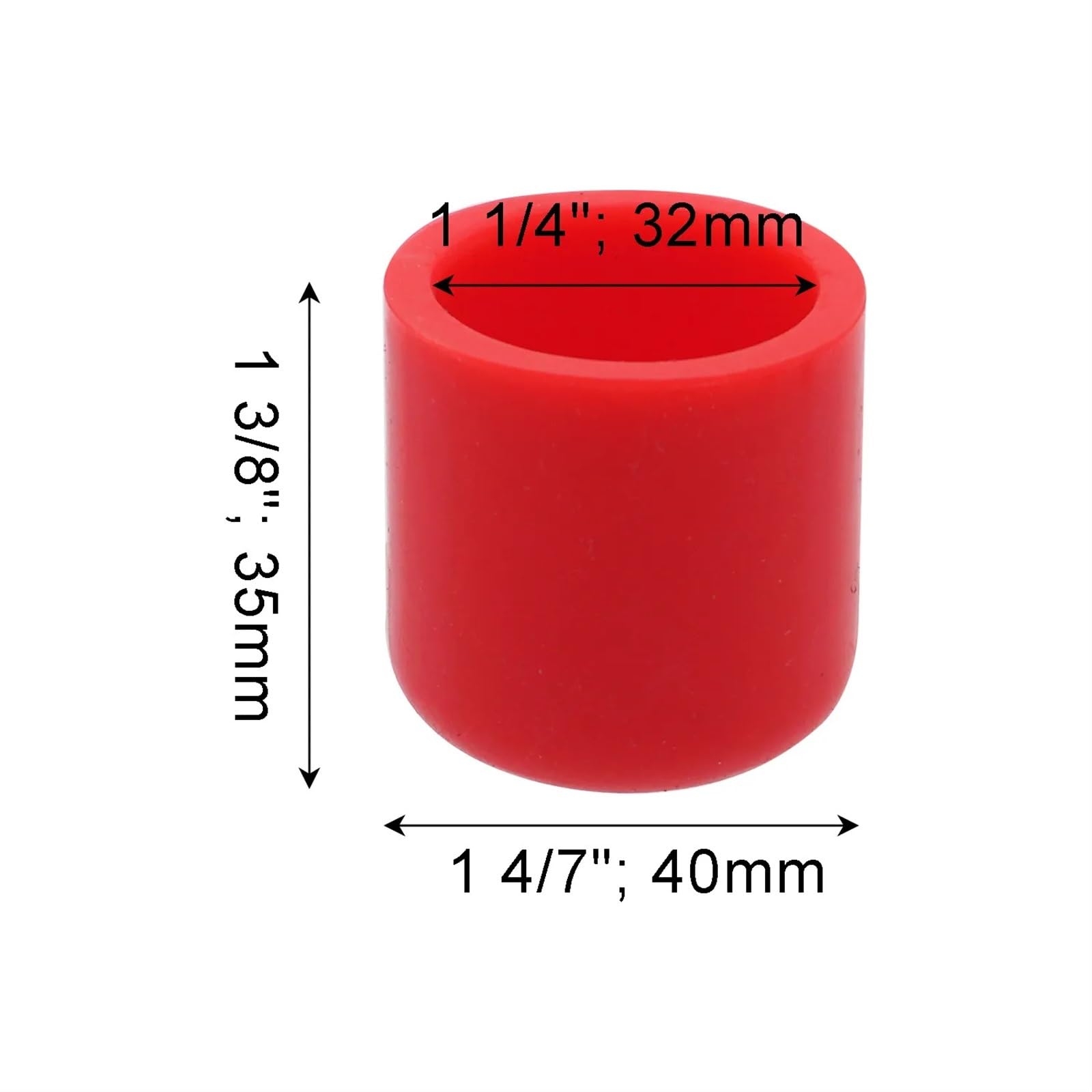 Auto-Luftansaugrohr Silikonschlauch Vakuumschlauch Klemme Lufteinlass Kühlmittelkappe Endstopfen Rot Für Kühlmittelheizung Auto Universal Turbo Wasseranschluss Auto-Luftansaugschlauch(32MM-5PCS-Red) von AVNVNCNO