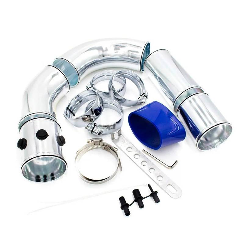 Auto-Luftansaugrohr Universelles 3-Zoll-76-mm-Luftansaugrohr Ansaugrohr-Kit Aus Aluminiumlegierung Turbo-Direkteinspritzung Mit Kaltluftfilter BX101045 Auto-Luftansaugschlauch von AVNVNCNO