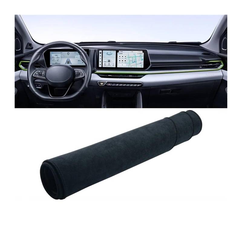 Car Dashboard Cover Pad Für Geely Für Coolray Für Cool 2022 2023 2024 Auto Dashboard Abdeckung Dash Matte Sonnenschutz Pad Zubehör(B Black) von AVNVNCNO