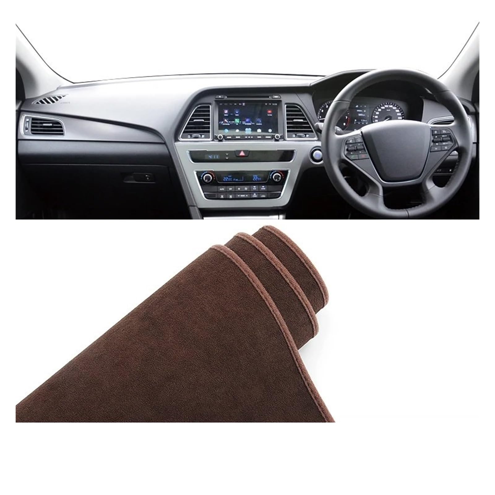 Car Dashboard Cover Pad Für Hyundai Für Sonata Für LF 2015 2016 2017 2018 Auto Armaturenbrett Abdeckung Matte rutschfeste Pad Instrumententafel Teppiche(B RHD Brown) von AVNVNCNO