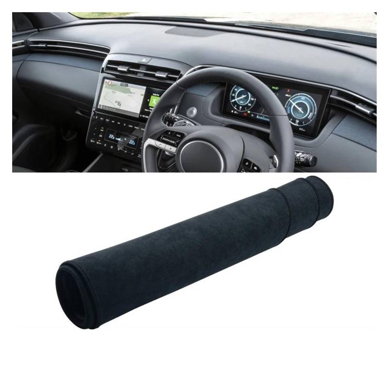 Car Dashboard Cover Pad Für Hyundai Für Tucson Für NX4 2021 2022 2023 2024 Auto-Armaturenbrett-Abdeckung Sonnenschutzmatte Vermeiden Sie Lichtpads Gehäuseteppiche(B RHD Black) von AVNVNCNO