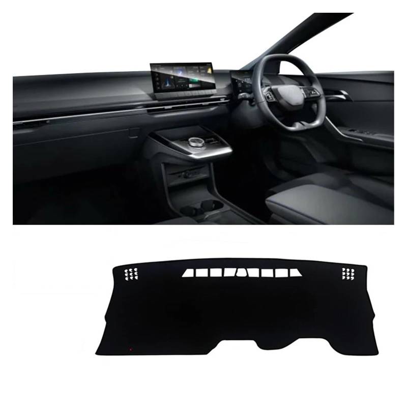 Car Dashboard Cover Pad Für MG 4 Für MG4 Für EV Für Elektro Für EH3222-2024 Auto-Armaturenbrett-Abdeckungen Vermeiden Sie Lichtpad Sonnenschutzteppiche rutschfeste Matten(A Black Side RHD) von AVNVNCNO