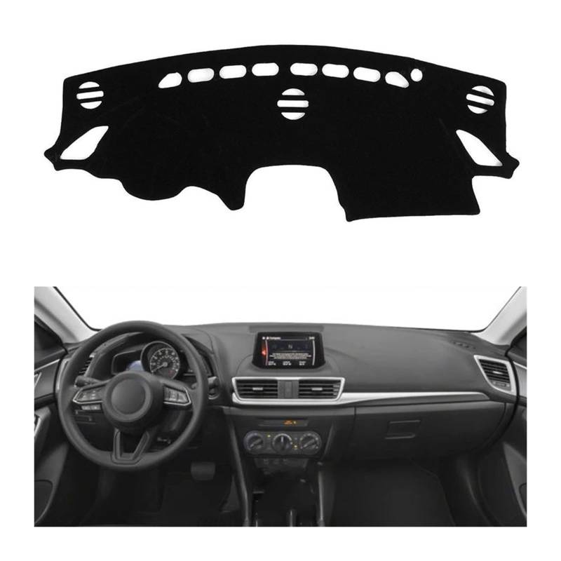 Car Dashboard Cover Pad Für Mazda 3 Für M3 Für Axela 2014 2015 2016 2017 2018 Auto Armaturenbrettabdeckung Armaturenbrettmatte Sonnenschutz Pad Teppich(Blau) von AVNVNCNO