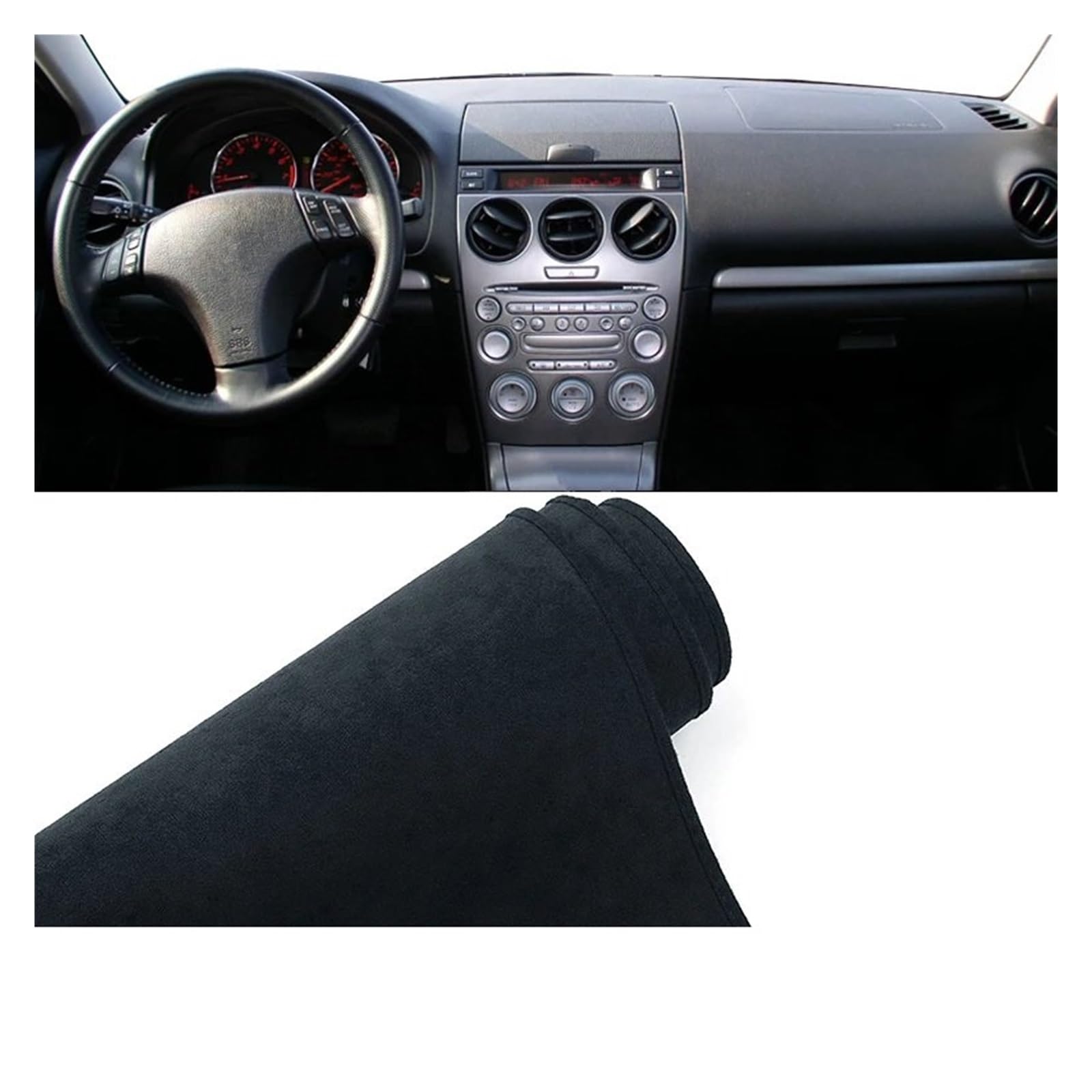 Car Dashboard Cover Pad Für Mazda 6 Für GG 2002 2003 2004 2005 2006 2007 Auto-Armaturenbrett-Abdeckungsmatten Sonnenschutz rutschfeste Teppiche(B LHD Black) von AVNVNCNO