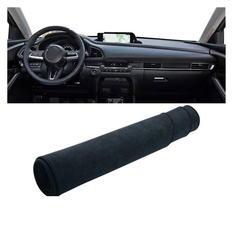 Car Dashboard Cover Pad Für Mazda Für CX-30 Für CX30 Für CX 30 Für DM 2019 2020 2021 2022 2023 Auto Armaturenbrett-Abdeckungen Sonnenschutzmatten Innenraum(B LHD NO HUD Black) von AVNVNCNO