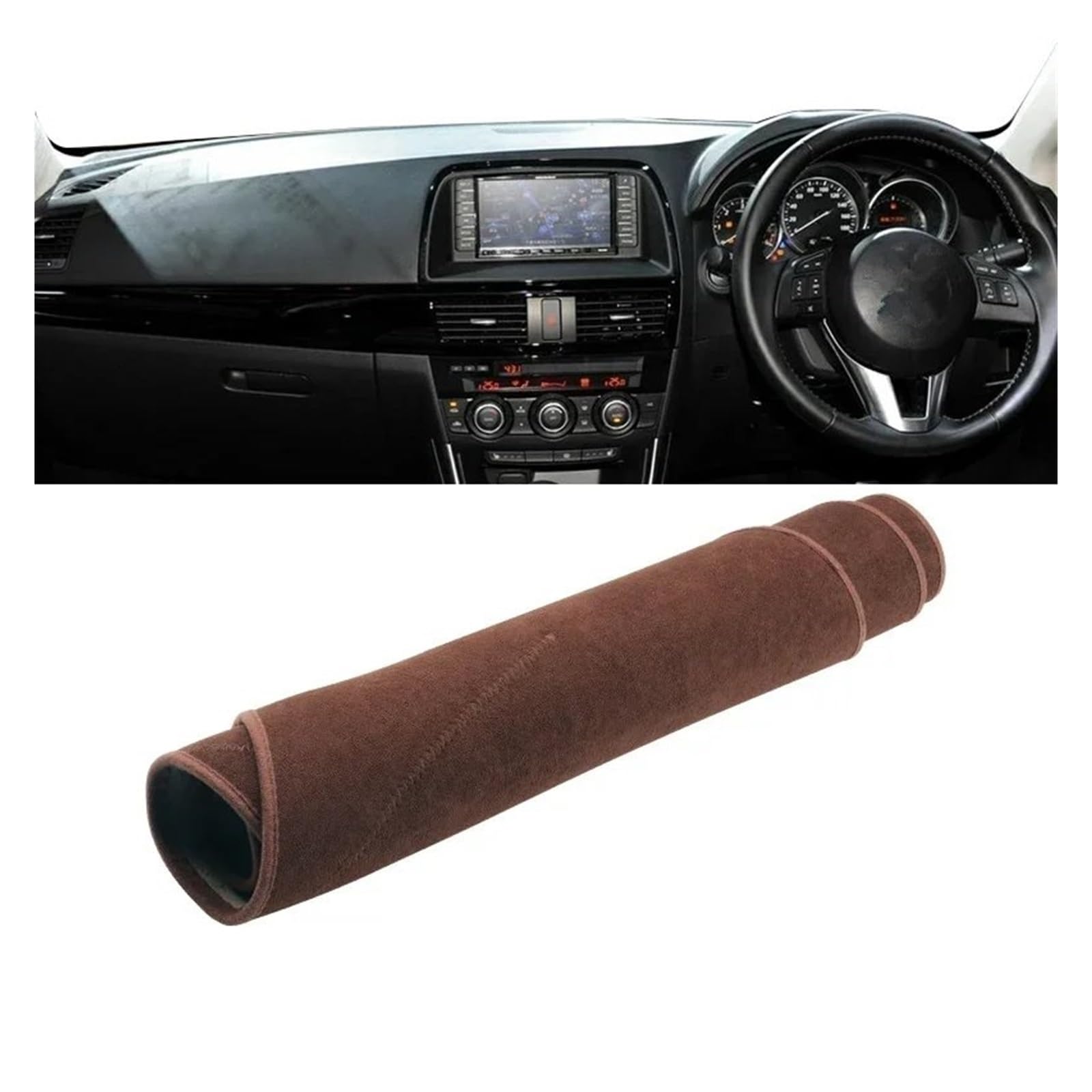 Car Dashboard Cover Pad Für Mazda Für CX-5 Für CX5 Für KE 2012 2013 2014 2015 2016 Auto-Armaturenbrett-Abdeckung Sonnenschutzmatte Dash rutschfeste Unterlage(B RHD Brown) von AVNVNCNO