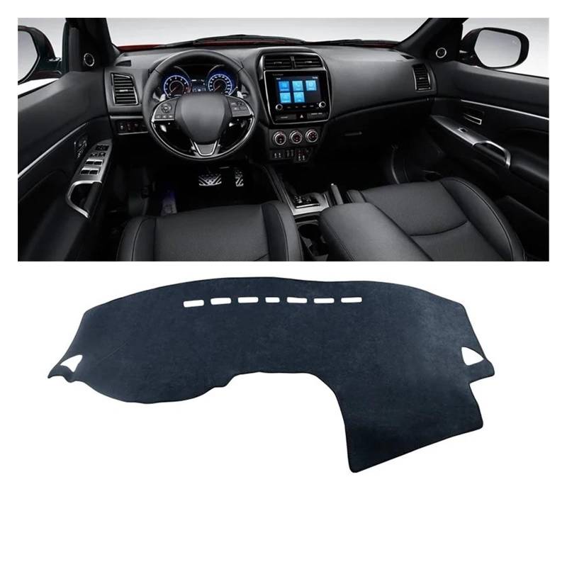 Car Dashboard Cover Pad Für Mitsubishi Für ASX 2010 2011 2012 2013 2014 2015 2016 2017 2018 2019 2020 2021 2022 Für RVR Auto Dashboard Abdeckung Matte(B LHD Black) von AVNVNCNO