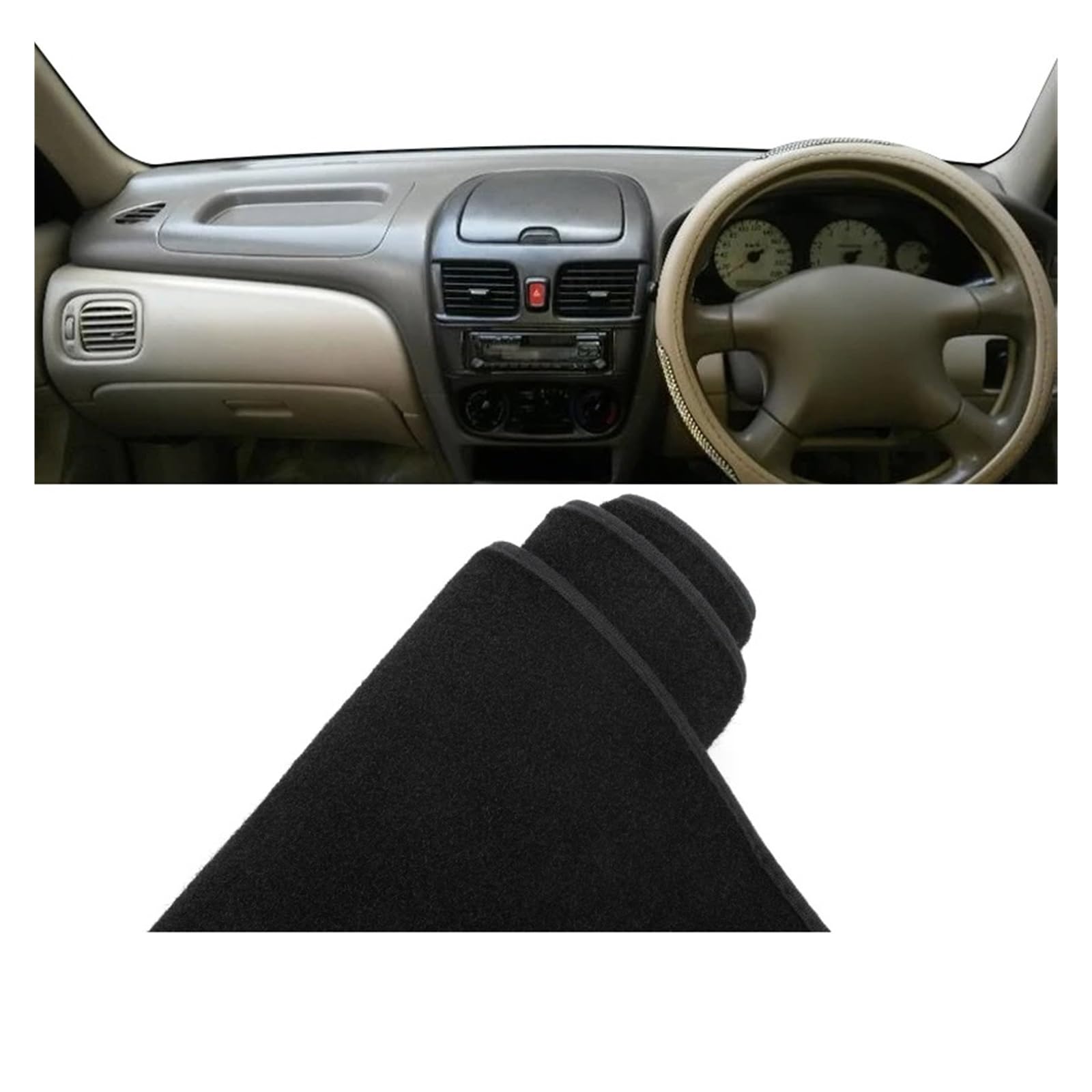 Car Dashboard Cover Pad Für Nissan Für Sentra Für B15 2000 2001 2002 2003 2004 2005 2006 Auto Armaturenbrett Abdeckung Matte Armaturenbrett Sonnenschutz Pad(RHD Black Side) von AVNVNCNO