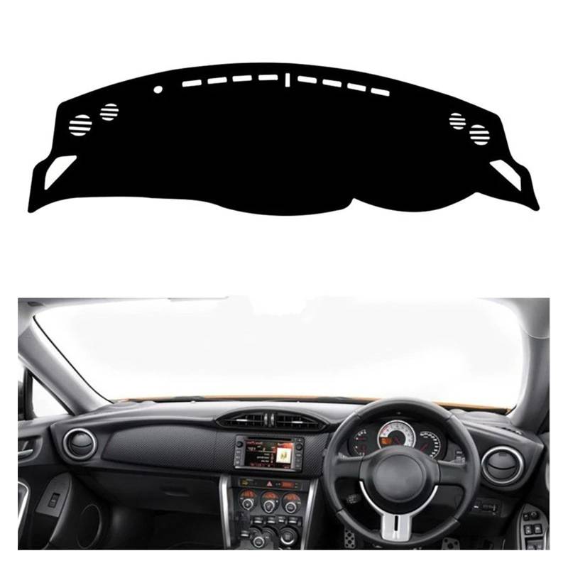 Car Dashboard Cover Pad Für Toyota 86 Für GT86 Für FT86 2012 2013 2014 2015 2016-2019 Armaturenbrett-Abdeckung Matte Armaturenbrett-Sonnenschutz Teppichkissen(Schwarz,RHD) von AVNVNCNO