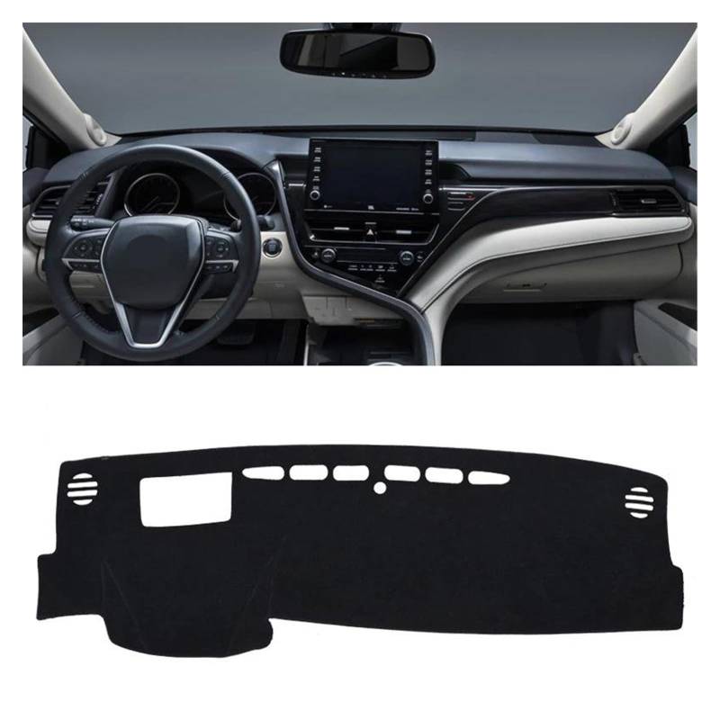 Car Dashboard Cover Pad Für Toyota Für Camry Für XV70 70 2018 2019 2020 2021 2022 2023 Auto Dashboard Abdeckung Matte Auto Dashboard Sonne Schatten Pad Schutz(A LHD Black Side) von AVNVNCNO