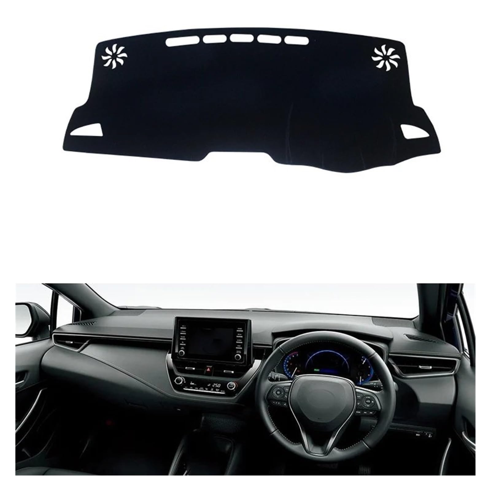 Car Dashboard Cover Pad Für Toyota Für Corolla 2019 2020 Auto Dashboard Vermeiden Licht Pad Instrument Plattform Schreibtisch Abdeckung Matten Teppiche(RHD Black Side) von AVNVNCNO