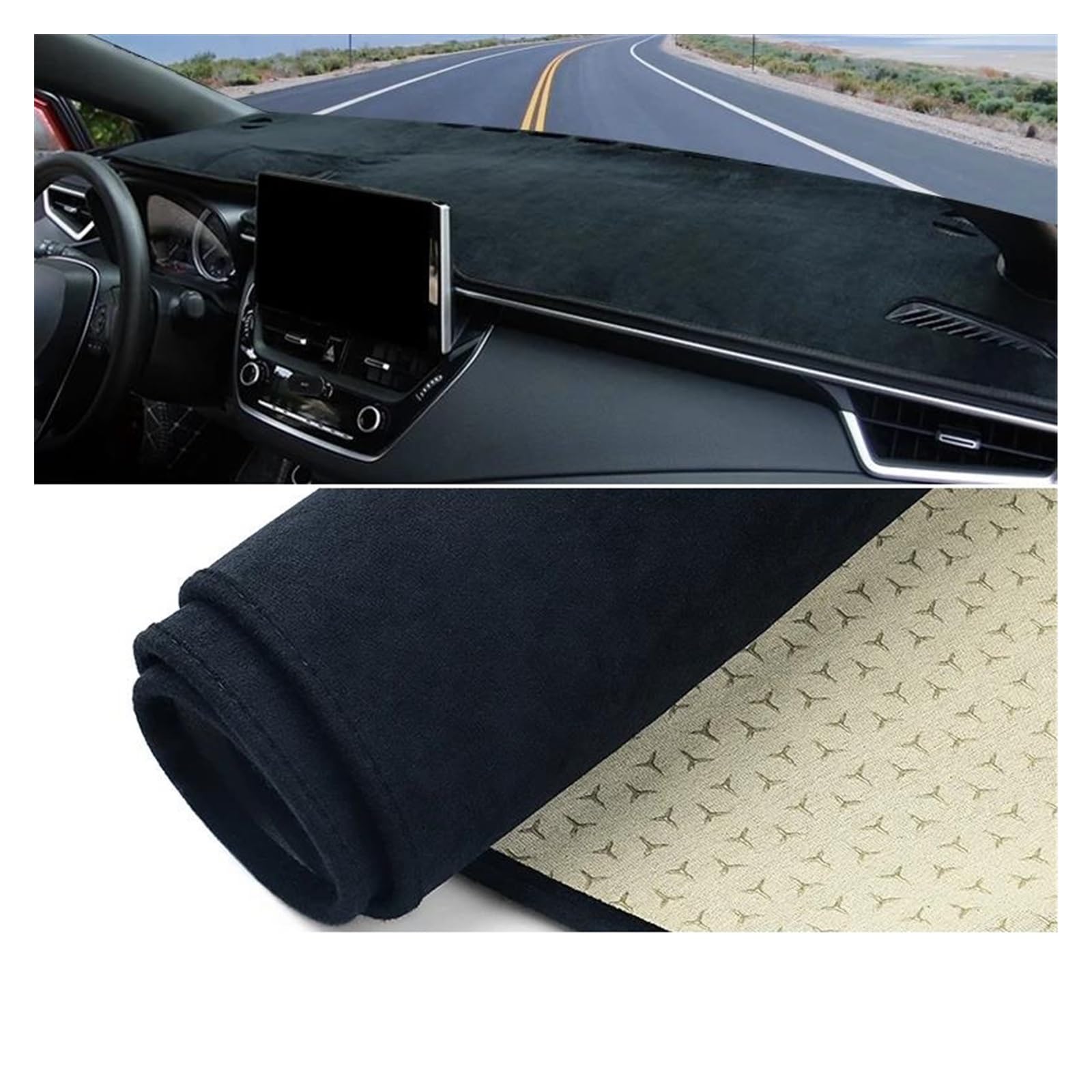 Car Dashboard Cover Pad Für Toyota Für Corolla Für E210 2019 2020 2021 2022 2023 Für Hybridauto-Armaturenbrettabdeckung Vermeiden Sie Lichtpad-Teppichhülle rutschfeste Matten(B Black LHD) von AVNVNCNO