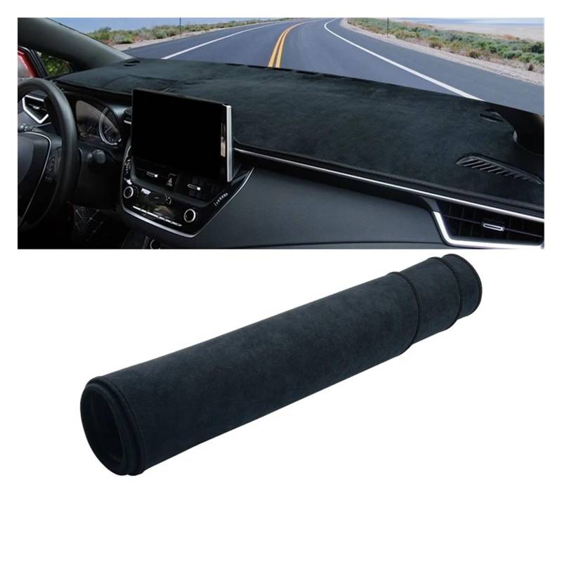 Car Dashboard Cover Pad Für Toyota Für Corolla Für E210 2019 2020 2021-2024 Für Hybridauto-Armaturenbrettabdeckung Vermeiden Sie Lichtmatte Sonnenschutz-Teppichpolster(B Black LHD) von AVNVNCNO