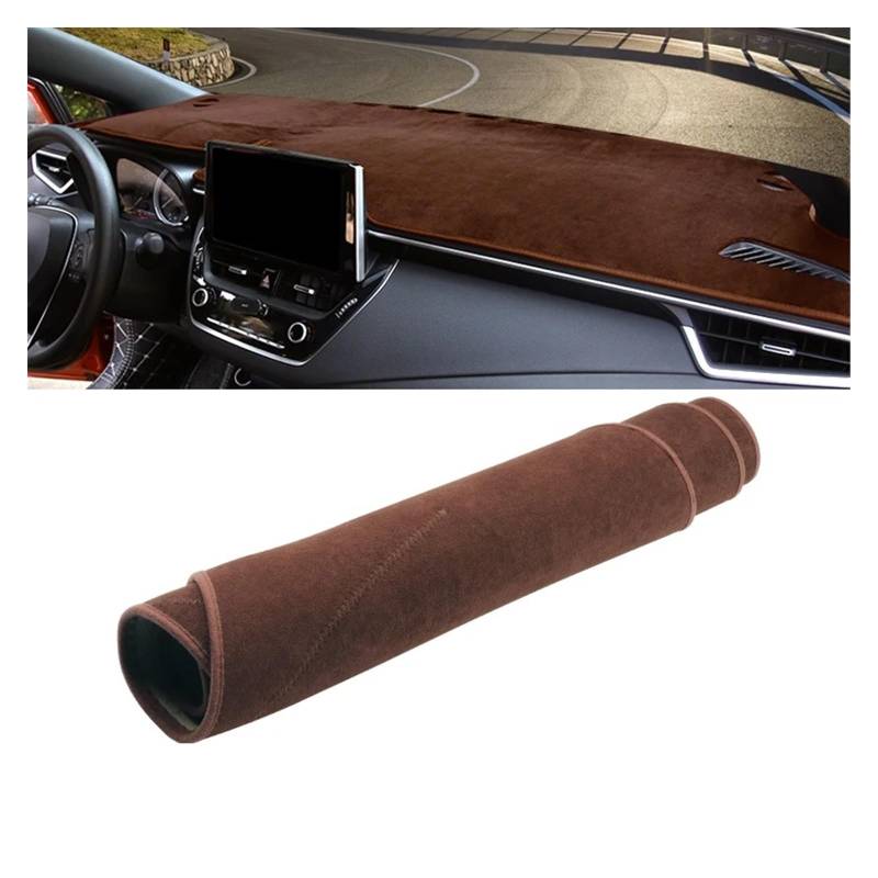 Car Dashboard Cover Pad Für Toyota Für Corolla Für E210 2019 2020 2021-2024 Für Hybridauto-Armaturenbrettabdeckung Vermeiden Sie Lichtmatte Sonnenschutz-Teppichpolster(B Brown LHD) von AVNVNCNO