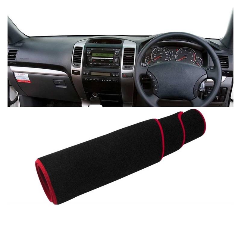 Car Dashboard Cover Pad Für Toyota Für Land Für Cruiser Für Prado 120 Für J120 2003 2004 2005 2006 2007 2008 2009 Auto-Armaturenbrett-Abdeckung Sonnenschutzmatten(A RHD Red Side) von AVNVNCNO